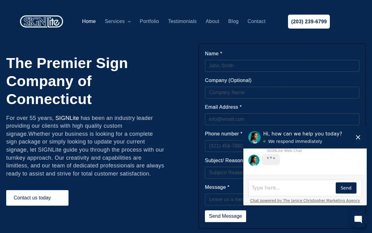 Homepage of Sign Lite INC