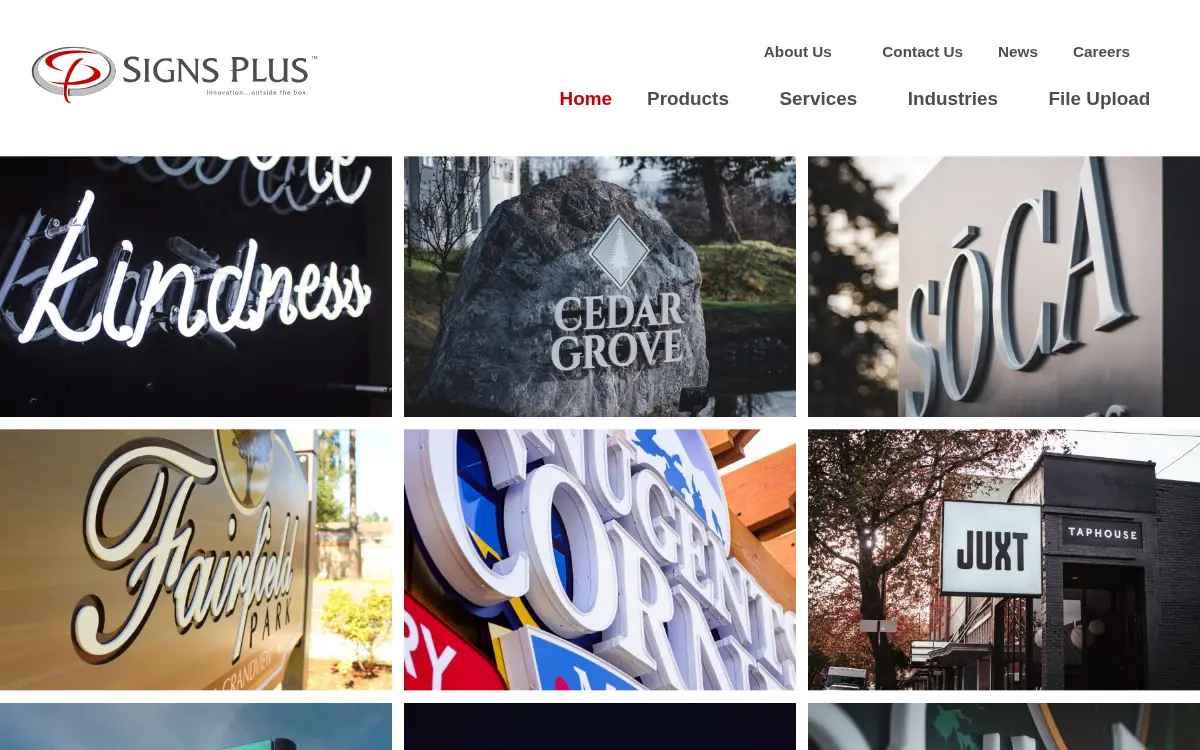 Homepage of Signs Plus INC