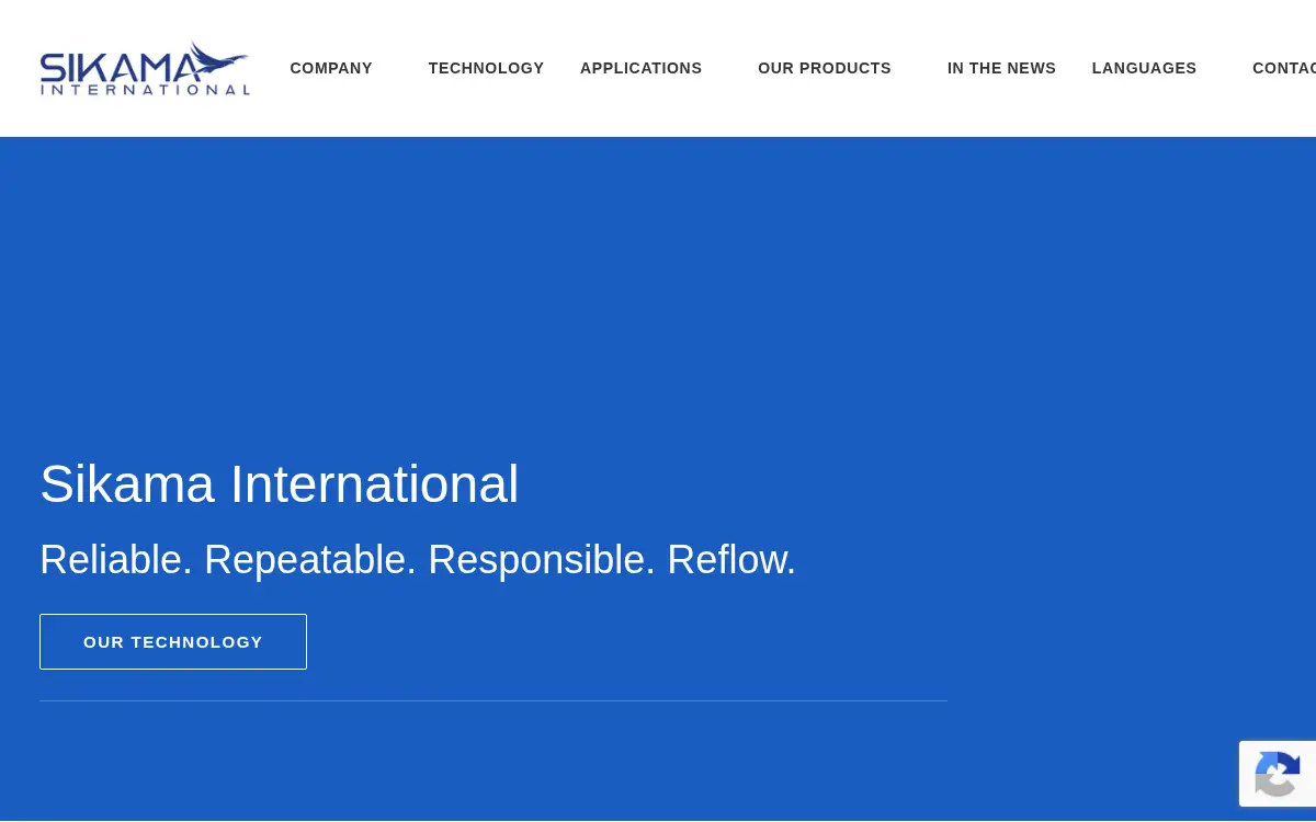Homepage of Sikama International, INC