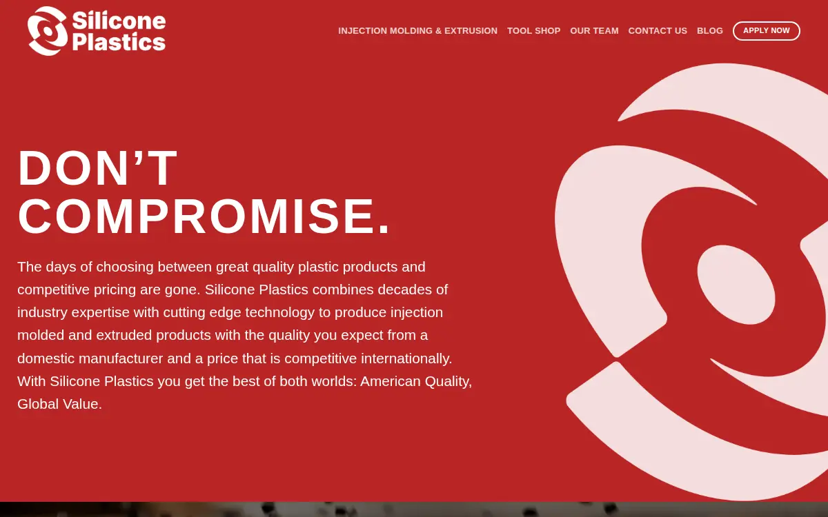Homepage of Silicone Plastics, INC.