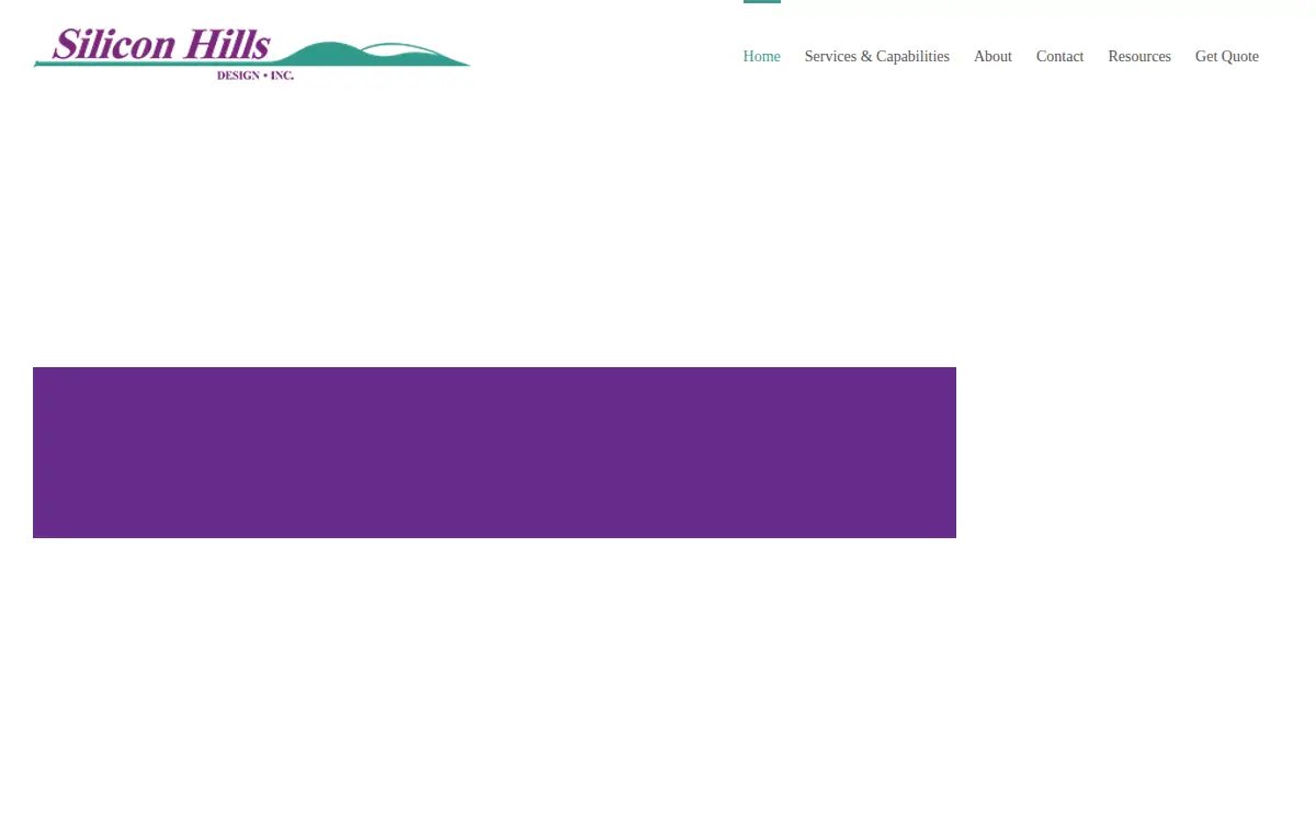Homepage of Silicon Hills Design, INC