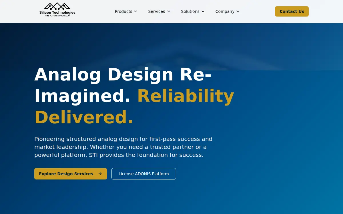 Homepage of Silicon Technologies INC