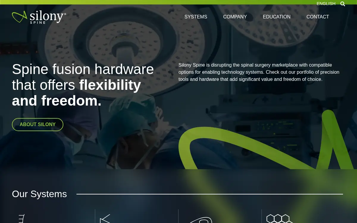 Homepage of Silony Medical CORP