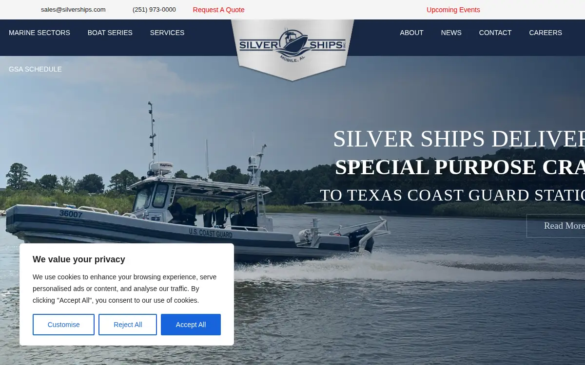 Homepage of Silver Ships, INC