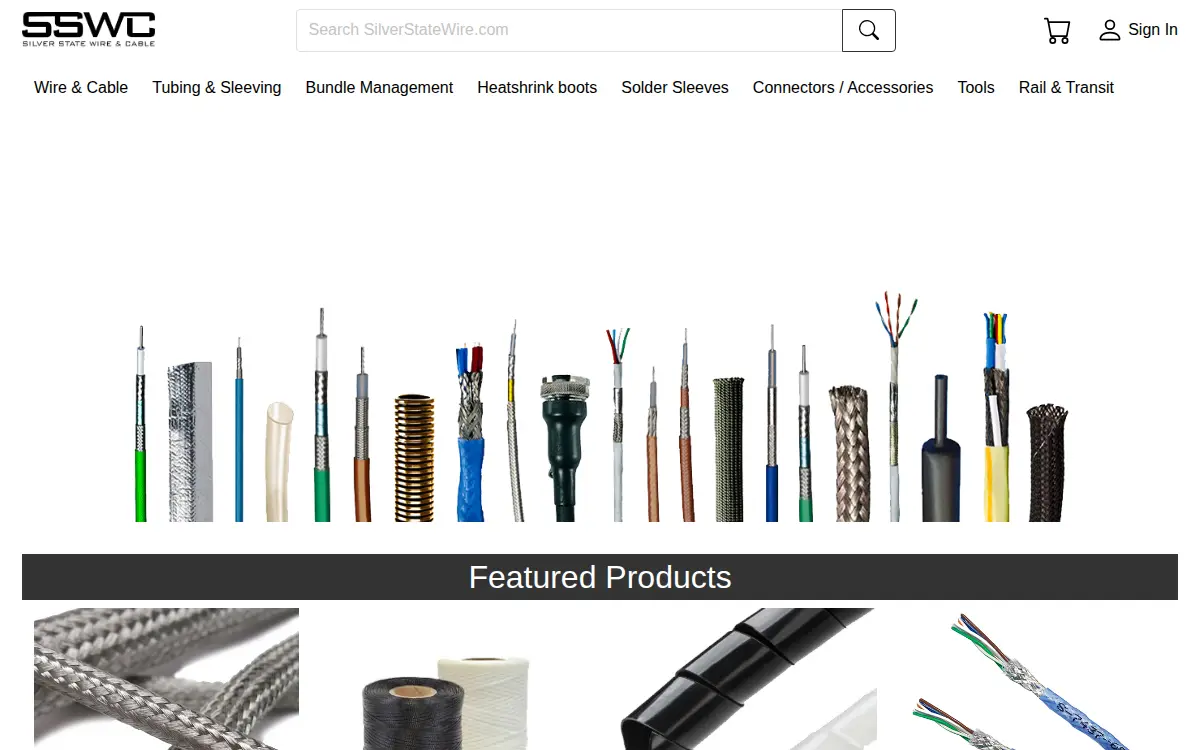 Homepage of Silver State Wire & Cable, INC