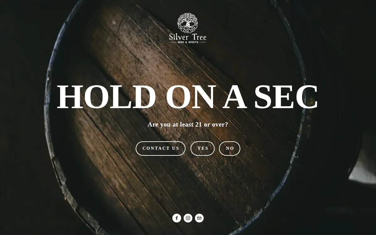 Homepage of Silver Tree Beer & Spirits LLC