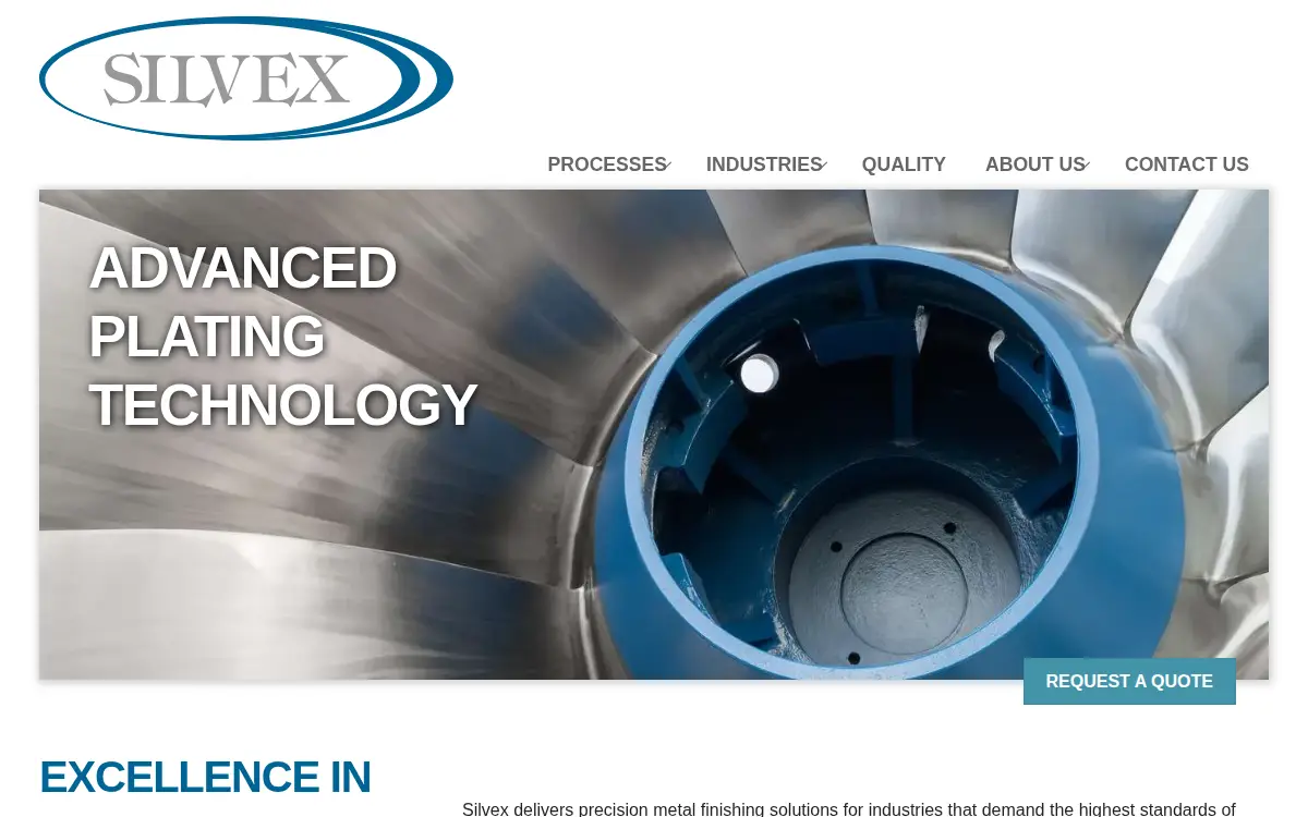 Homepage of Silvex Incorporated