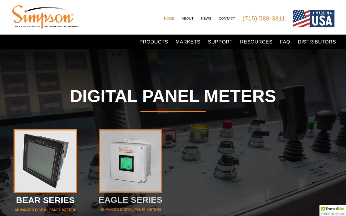 Homepage of Simpson Electric Company, INC.
