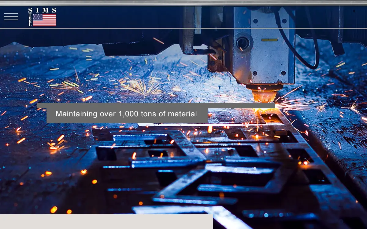 Homepage of Sims Steel Corporation