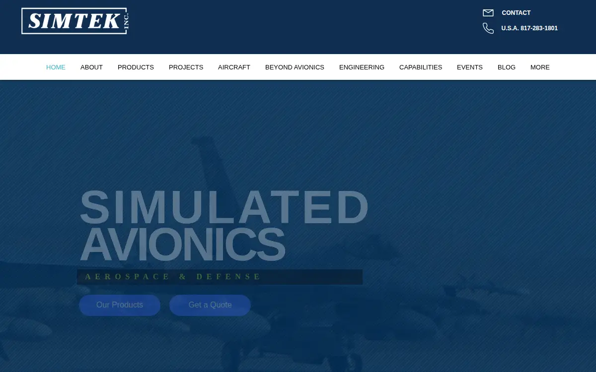 Homepage of Simtek, INC.
