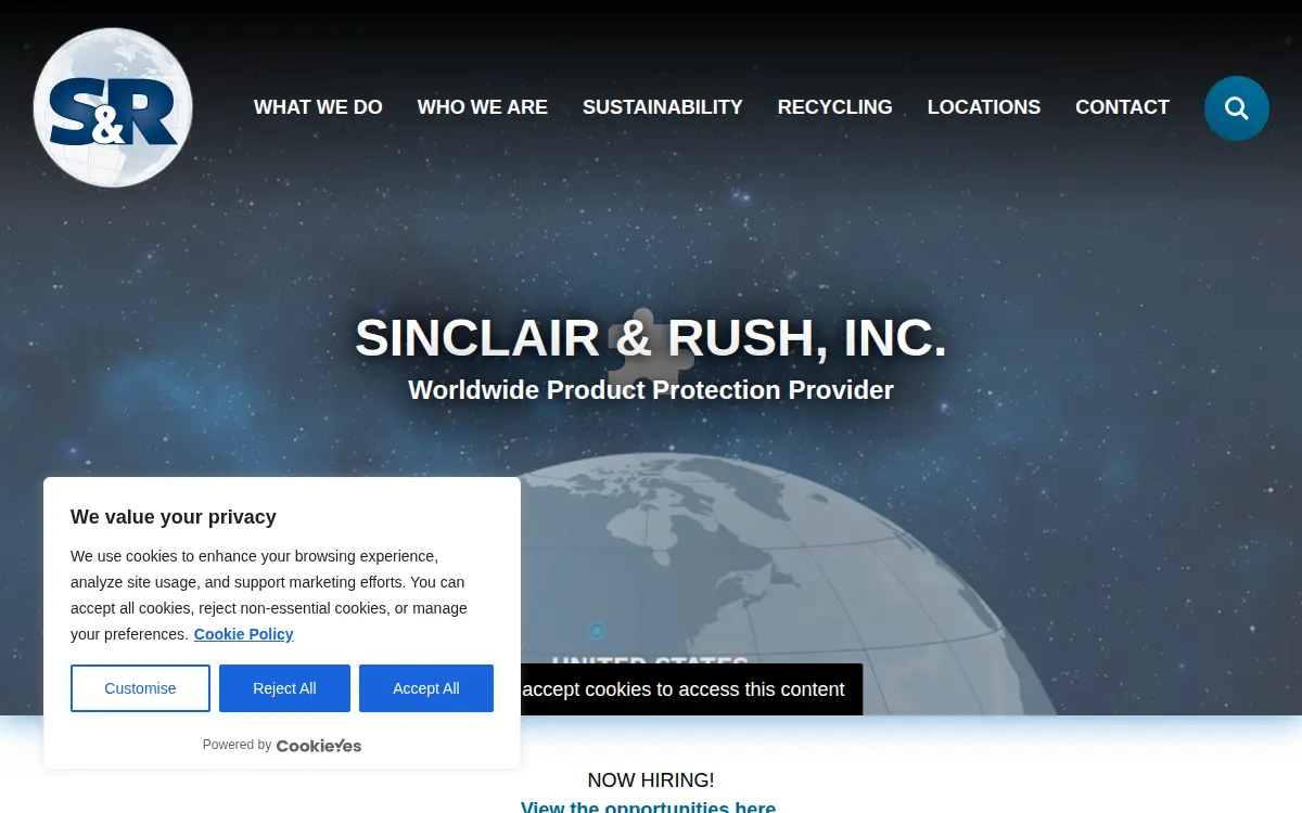 Homepage of Sinclair & Rush, INC.