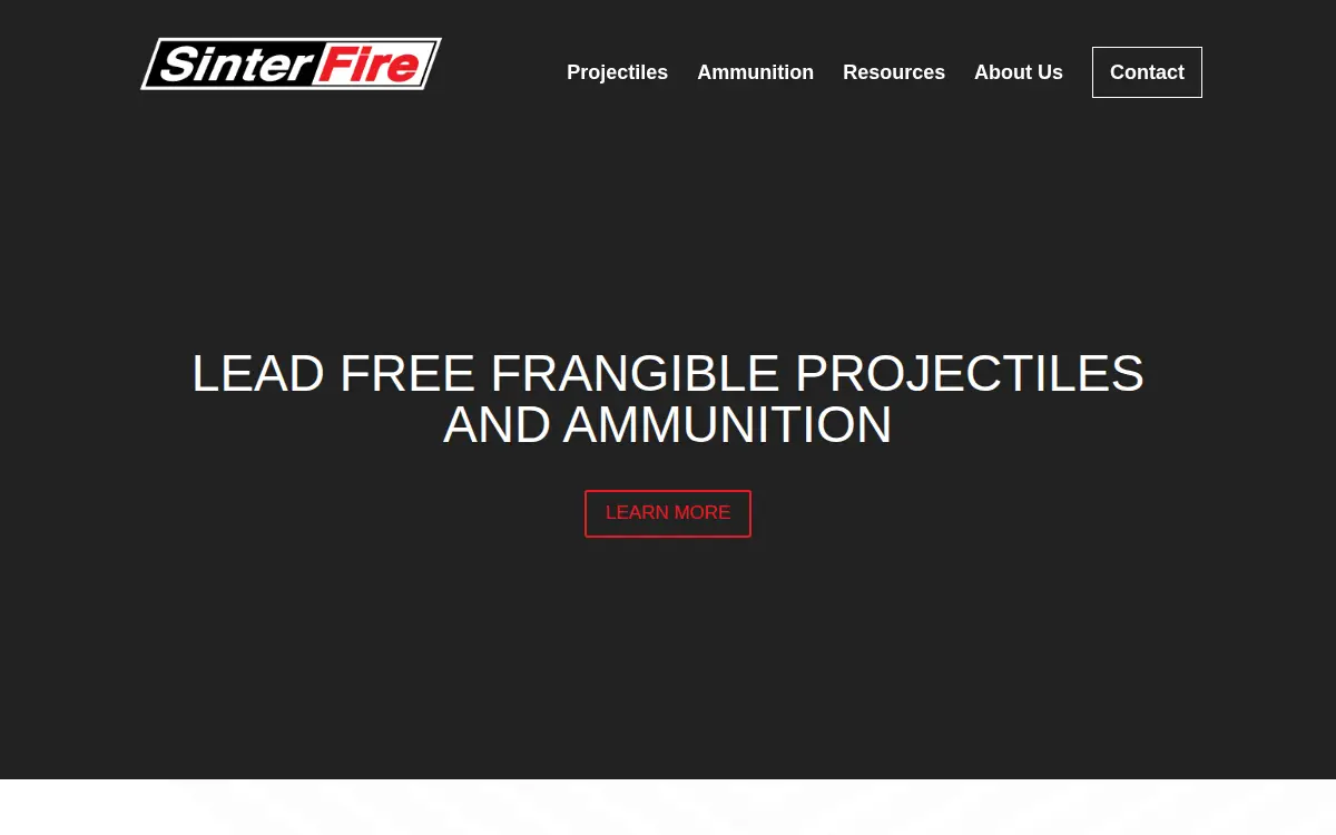 Homepage of Sinterfire INC