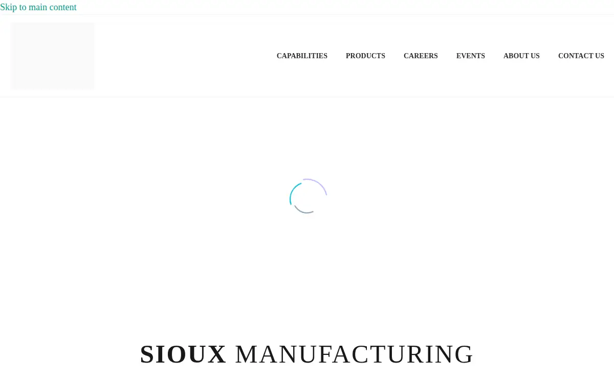 Homepage of Sioux Manufacturing Corporation