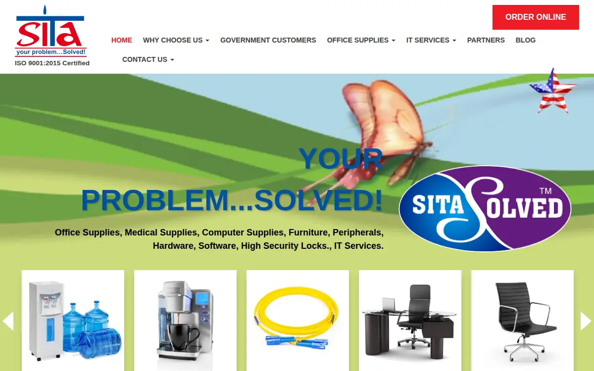 Homepage of Sita Business Systems, INC.