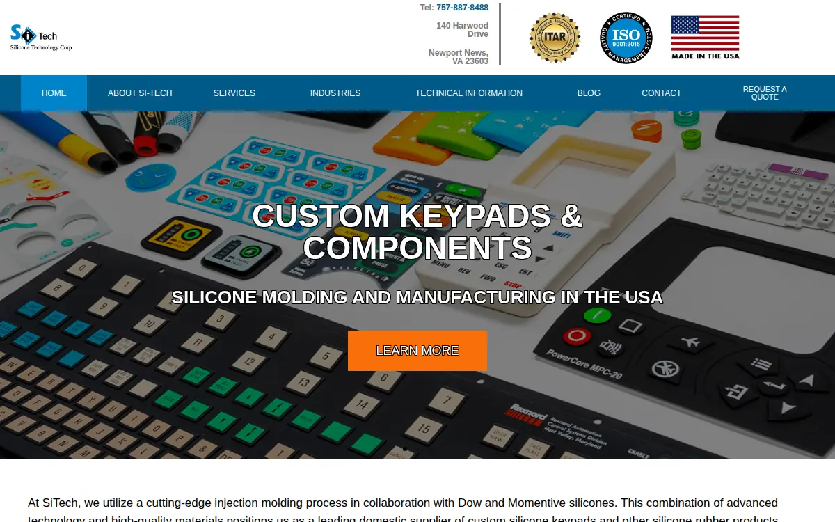 Homepage of Sitech Corporation