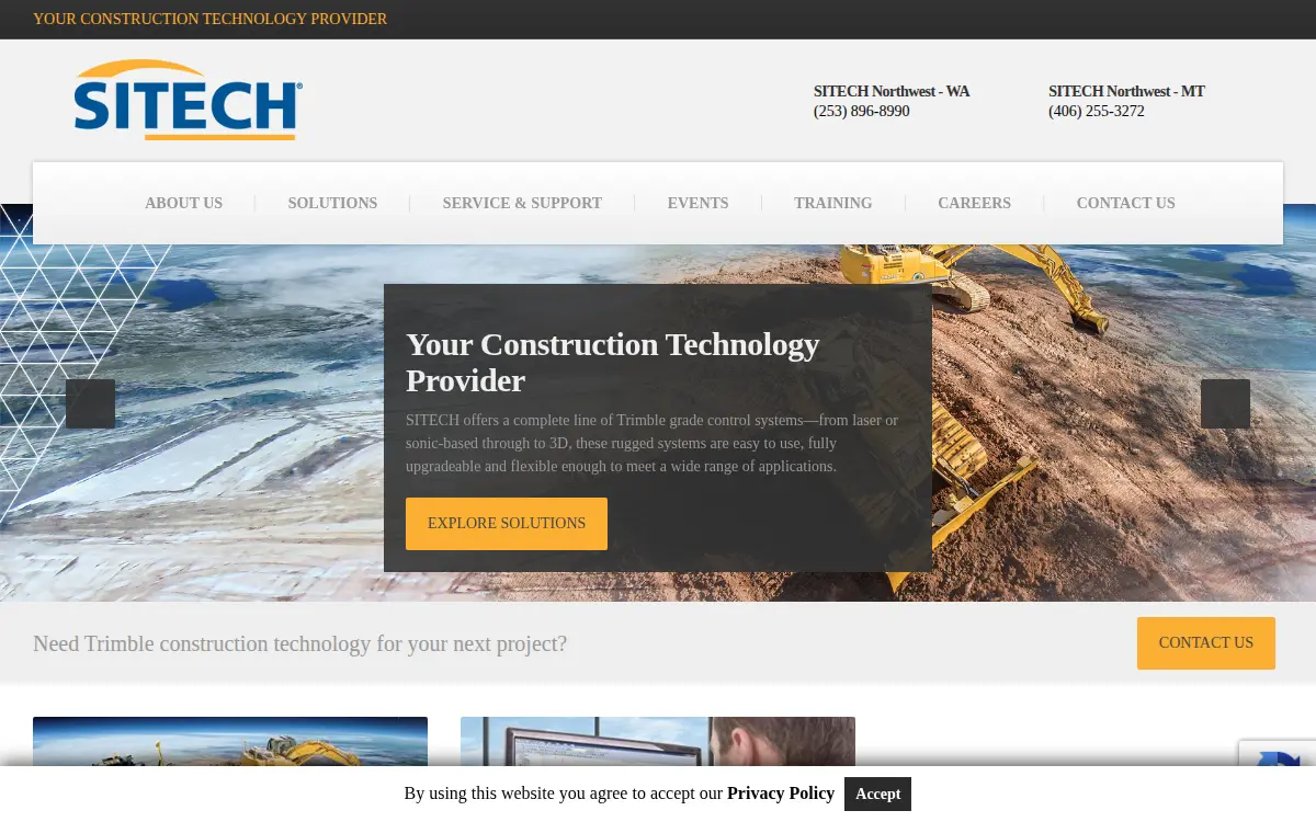 Homepage of Sitech Northwest INC