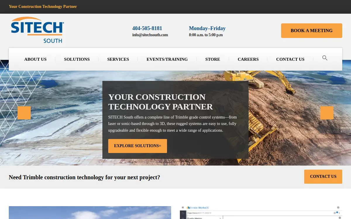 Homepage of Sitech South LLC