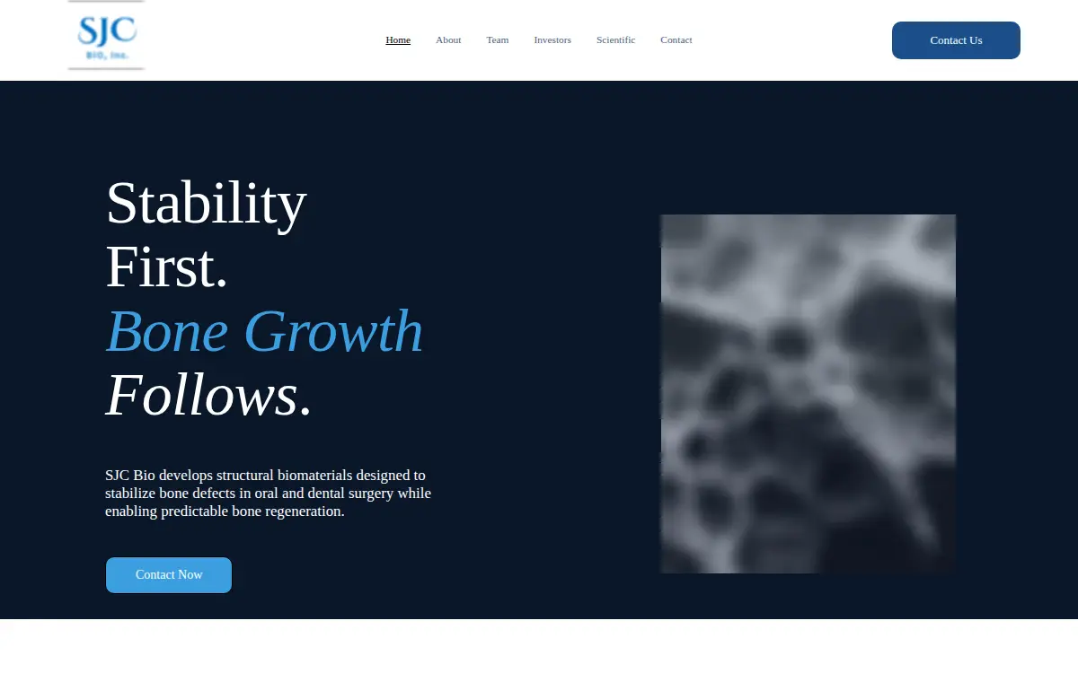 Homepage of Sjc Bio, INC.