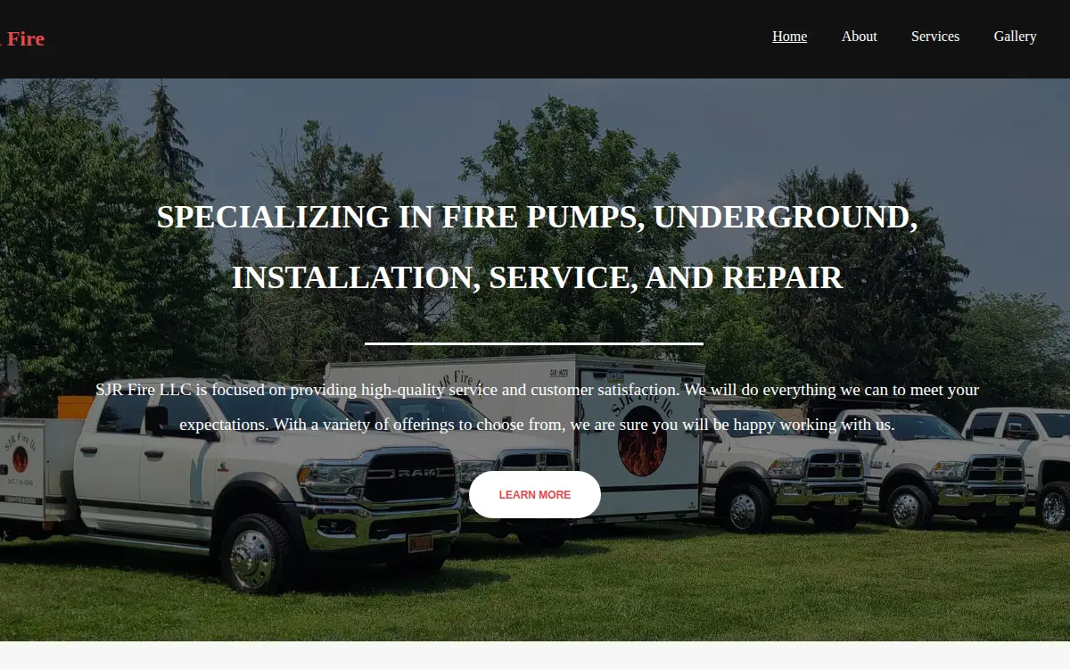 Homepage of Sjr Fire LLC