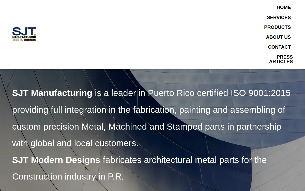 Homepage of Sjt Precision Metal INC