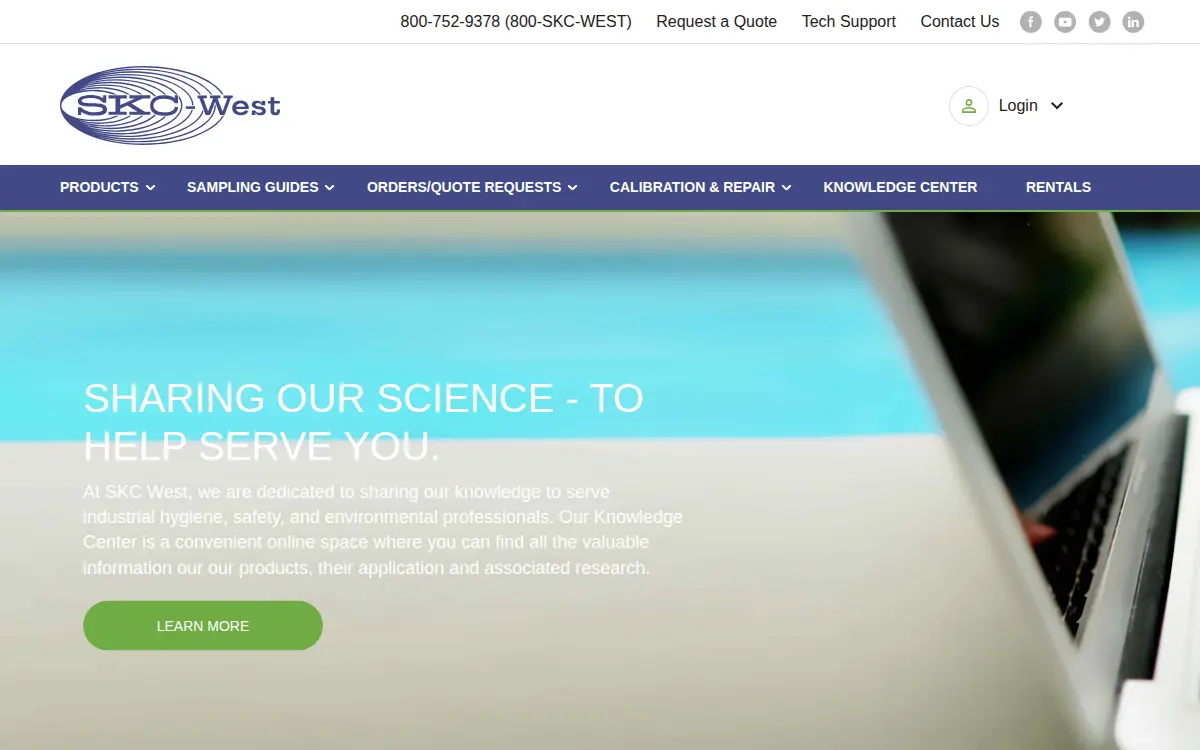 Homepage of Skc-west, INC.