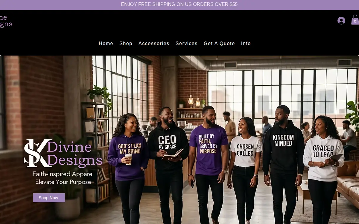 Homepage of Sk Divine Designs LLC