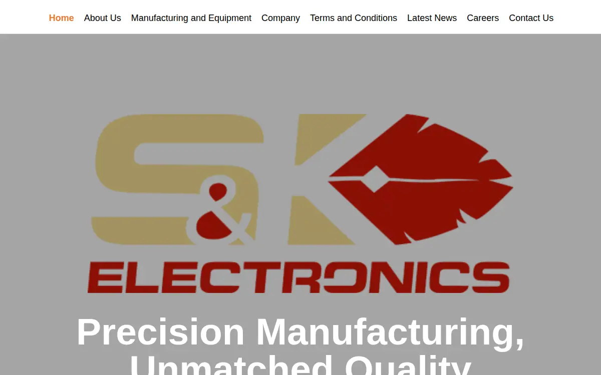 Homepage of S & K Electronics INC