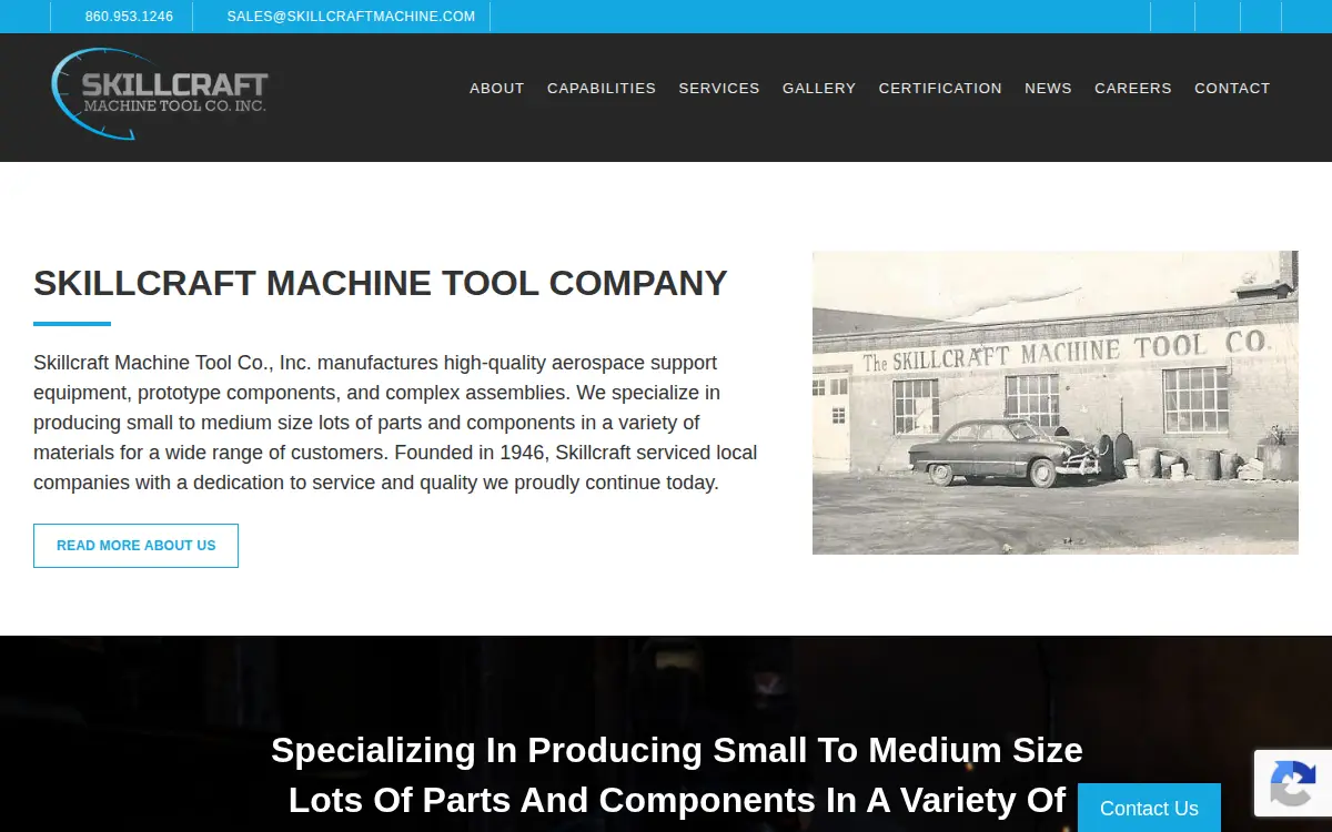Homepage of Skillcraft Machine Tool Company