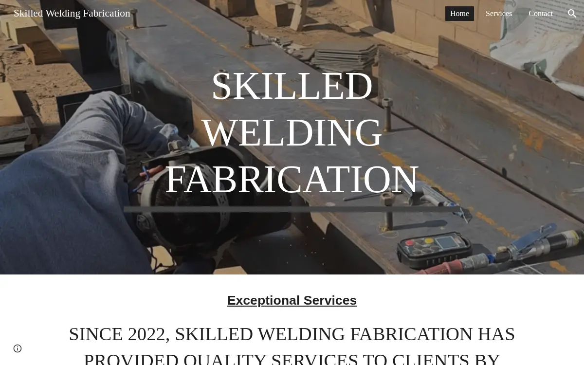 Homepage of Skilled Welding Fabrication