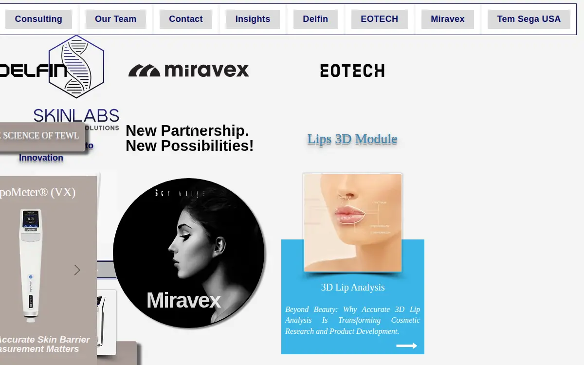 Homepage of Skinlabs LLC