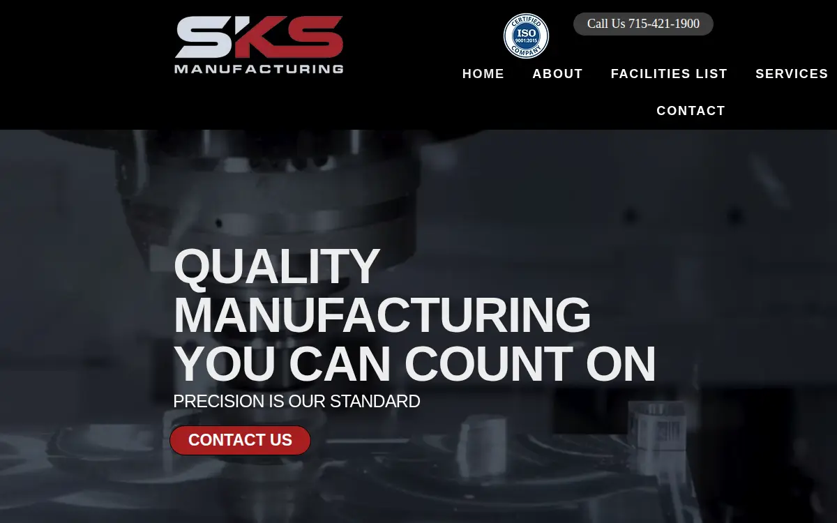 Homepage of Sks Manufacturing INC