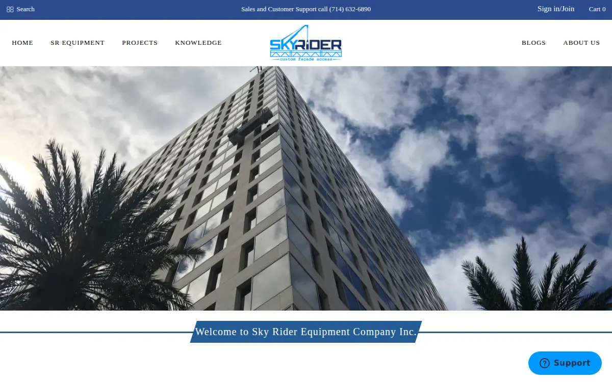 Homepage of Sky Rider Equipment Co, INC