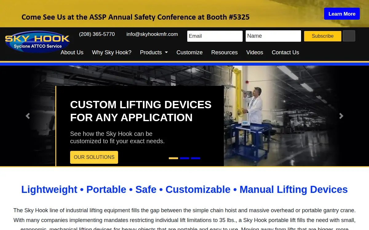 Homepage of Attco, INC