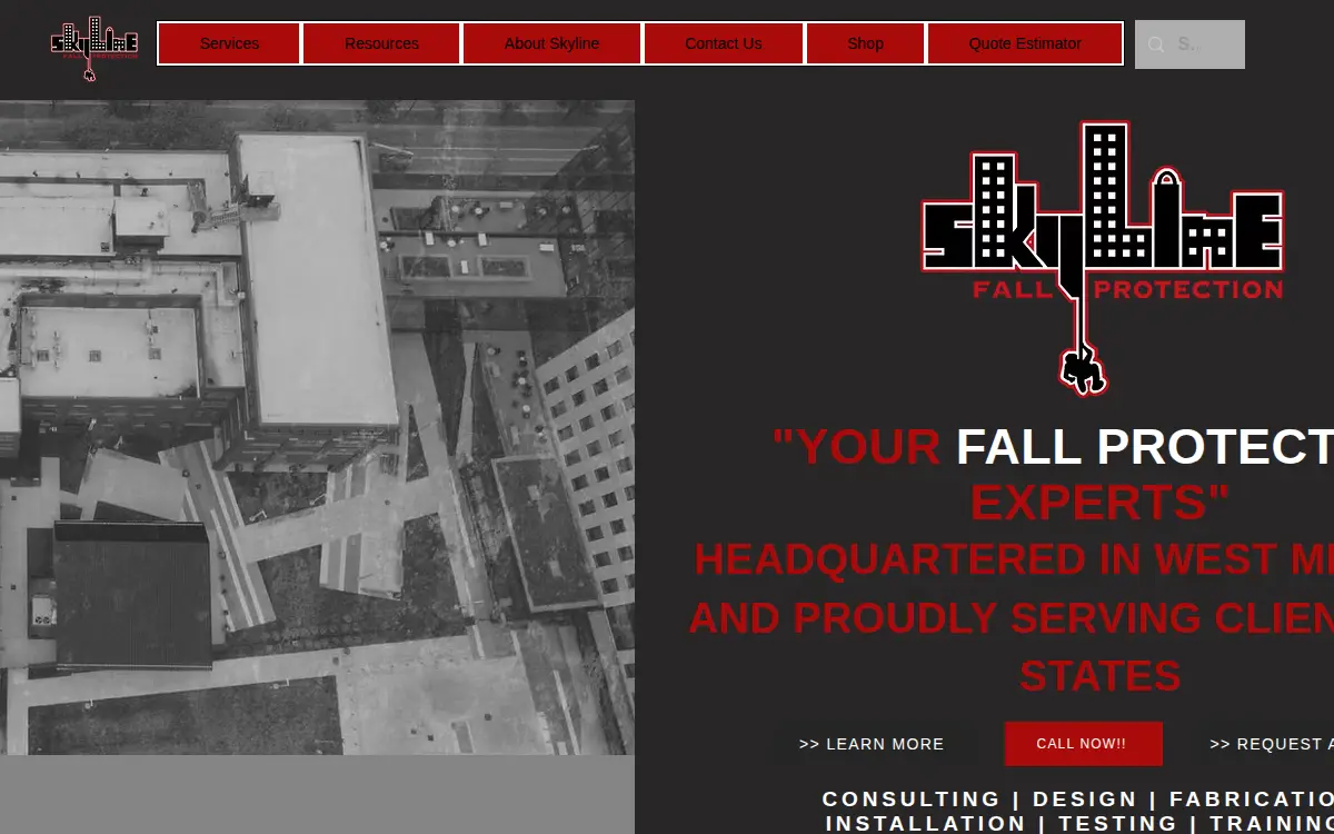 Homepage of Skyline Fall Protection, INC.