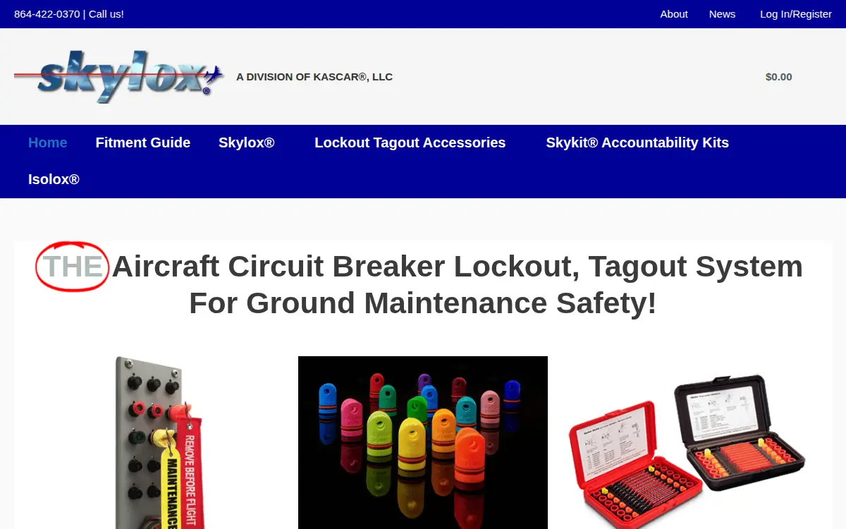 Homepage of Skylox LLC