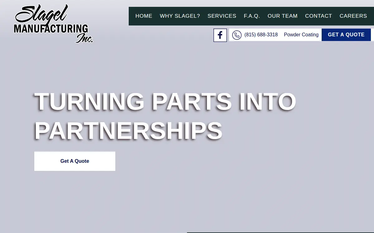 Homepage of Slagel Manufacturing, INC