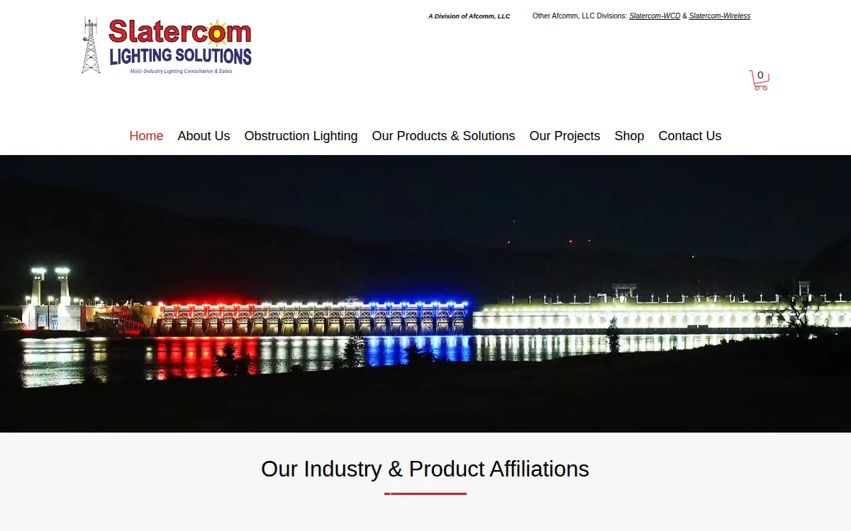 Homepage of Afcomm, LLC