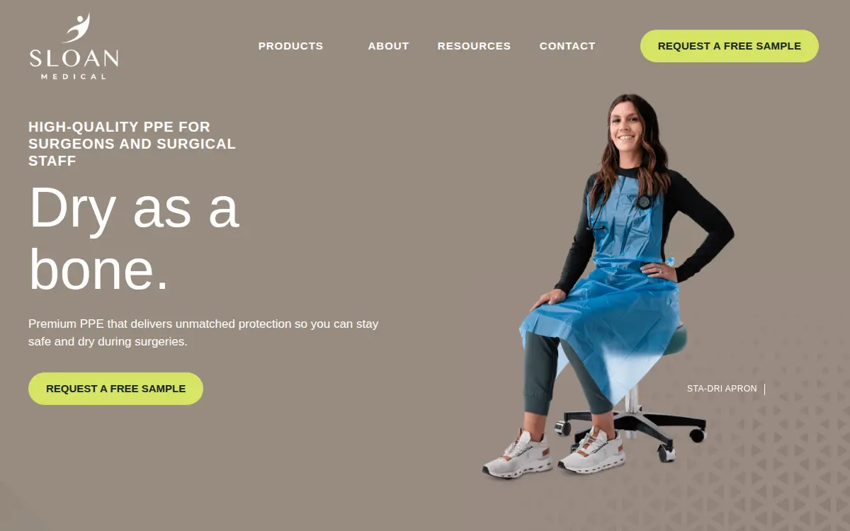 Homepage of Sloan Corporation