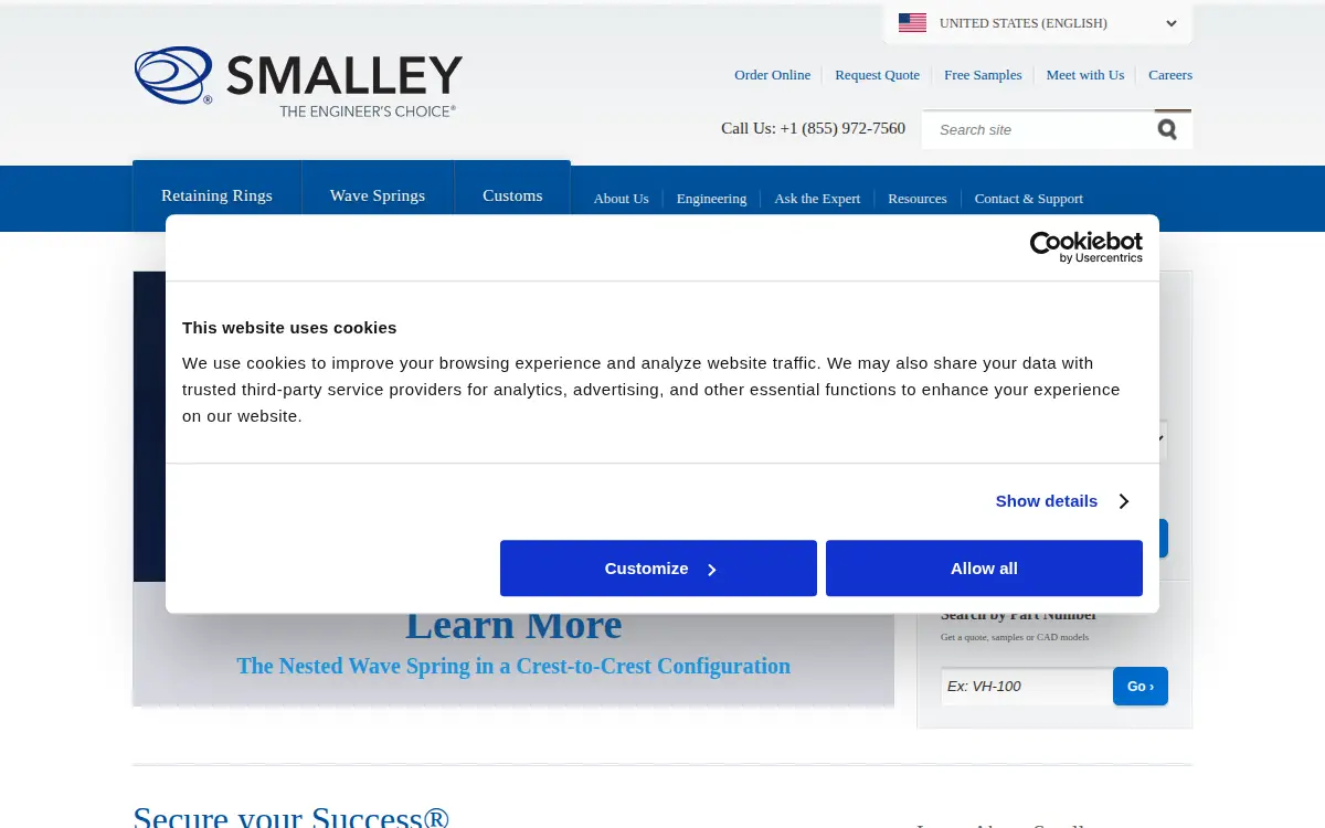 Homepage of Smalley Steel Ring CO.