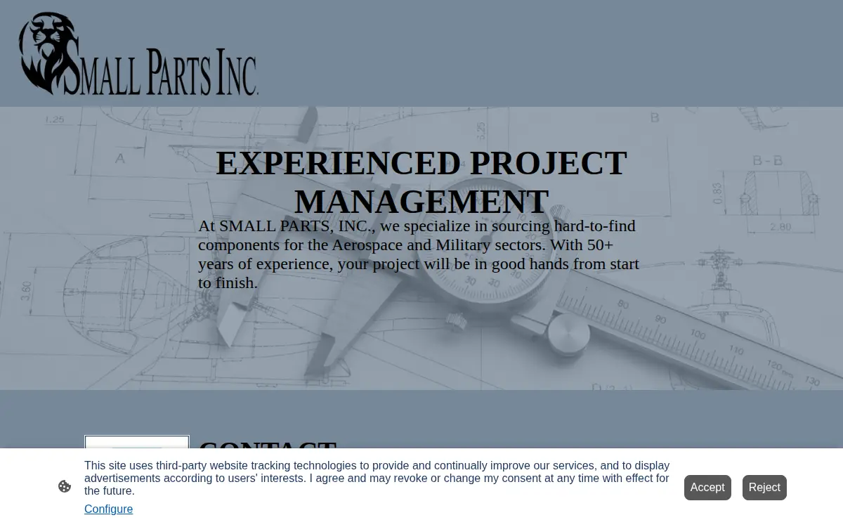 Homepage of Small Parts INC
