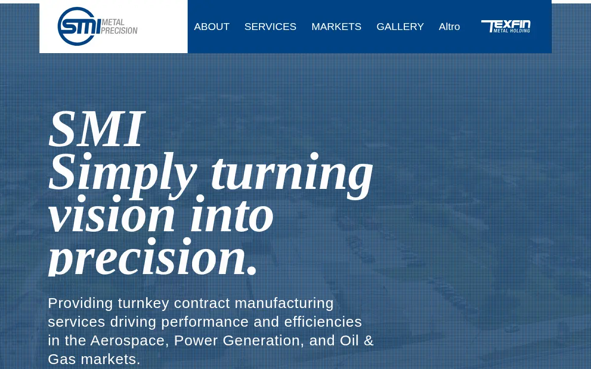 Homepage of Smi Metal Precision LLC