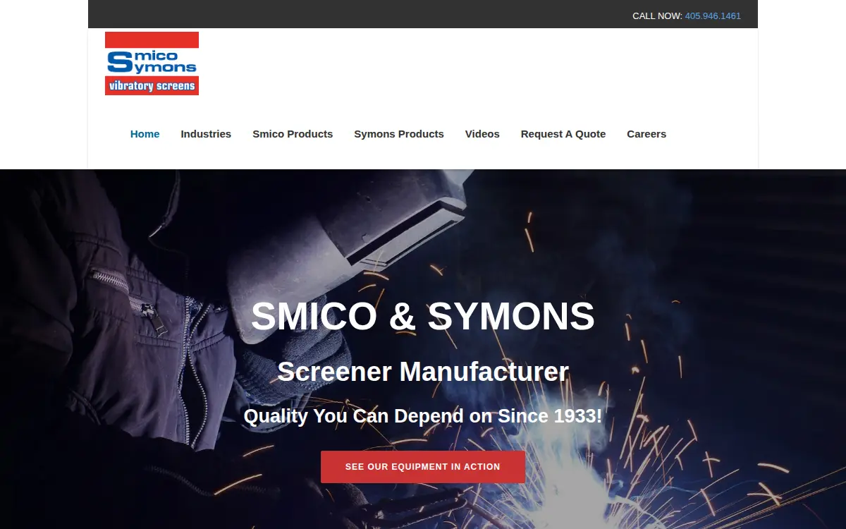 Homepage of Smico Manufacturing Co., INC