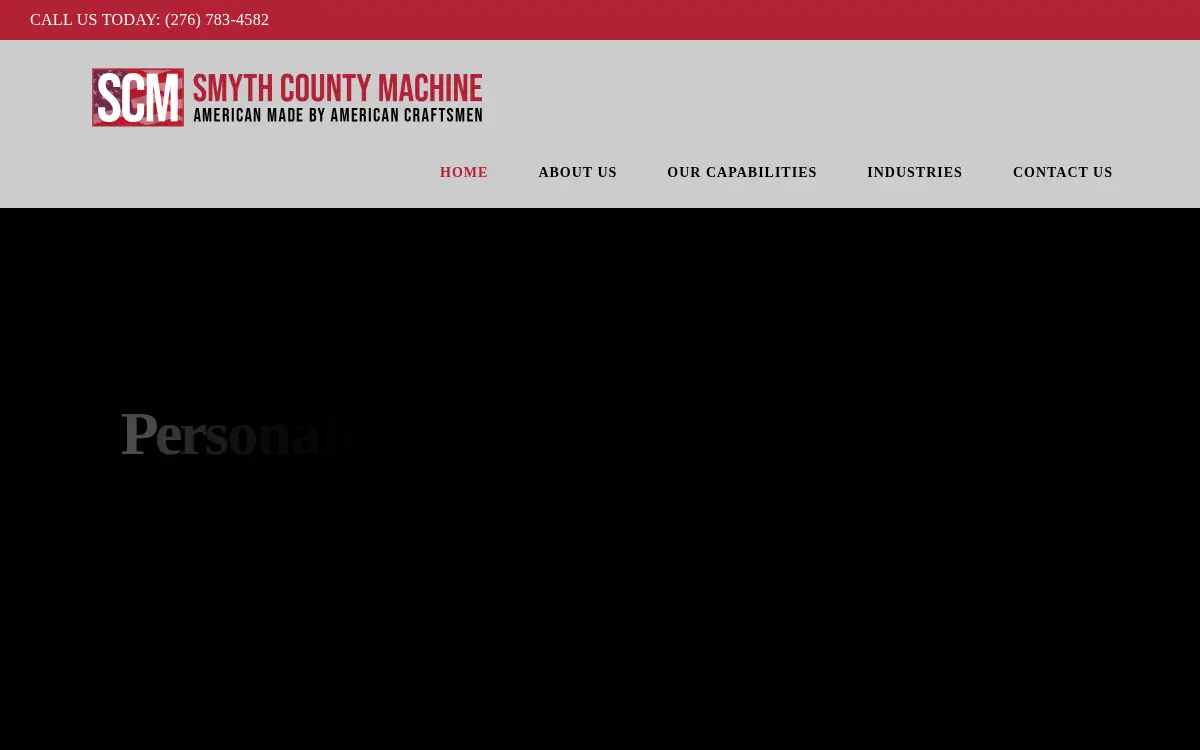 Homepage of Smyth County Machine and Fabrication, LLC