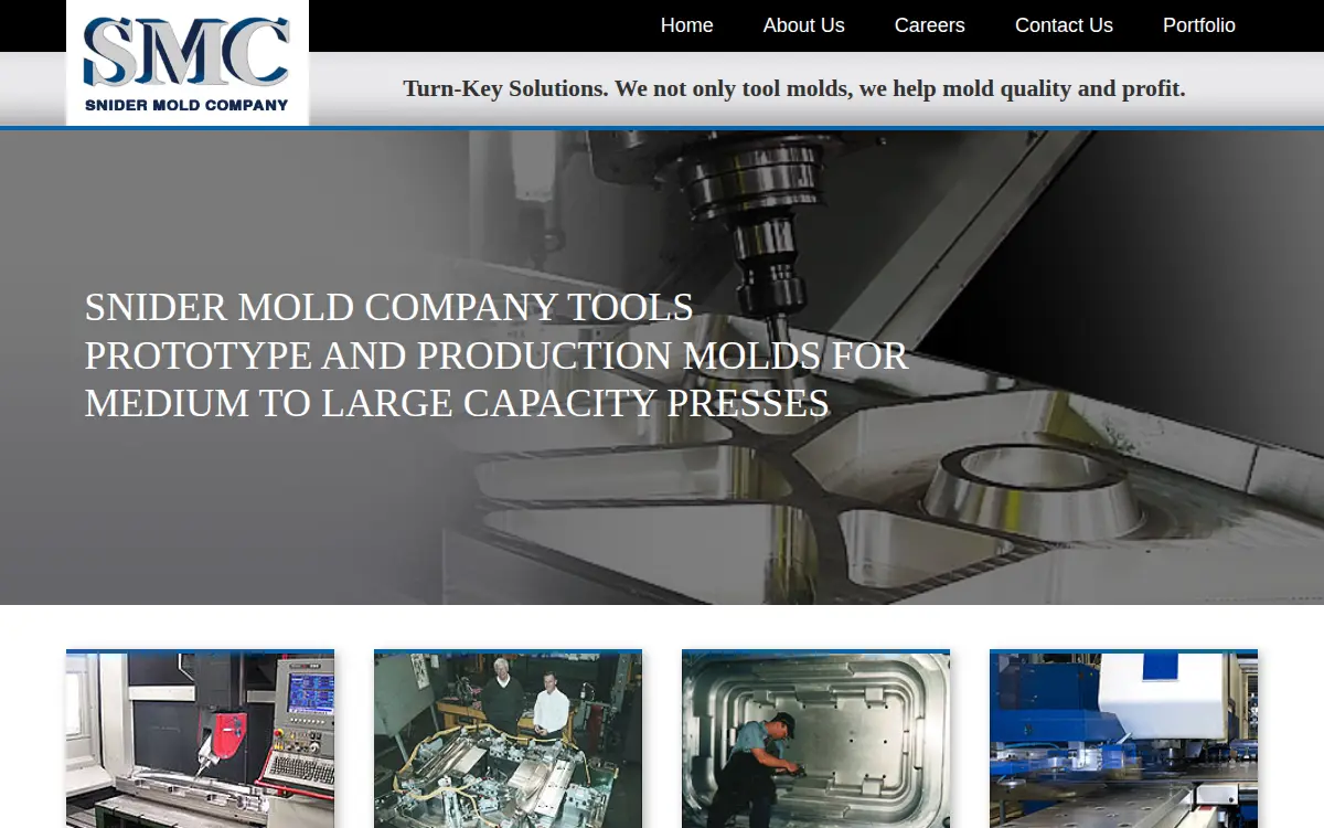 Homepage of Snider Mold Company INC
