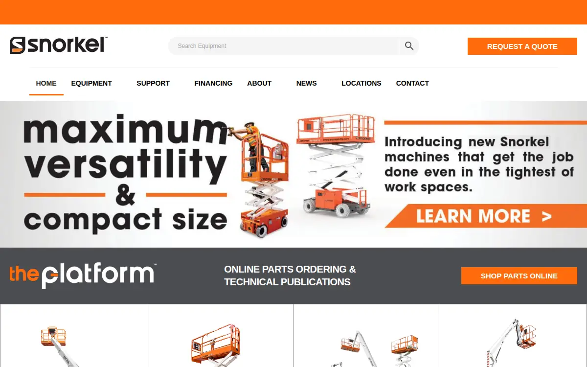 Homepage of Snorkel International, LLC