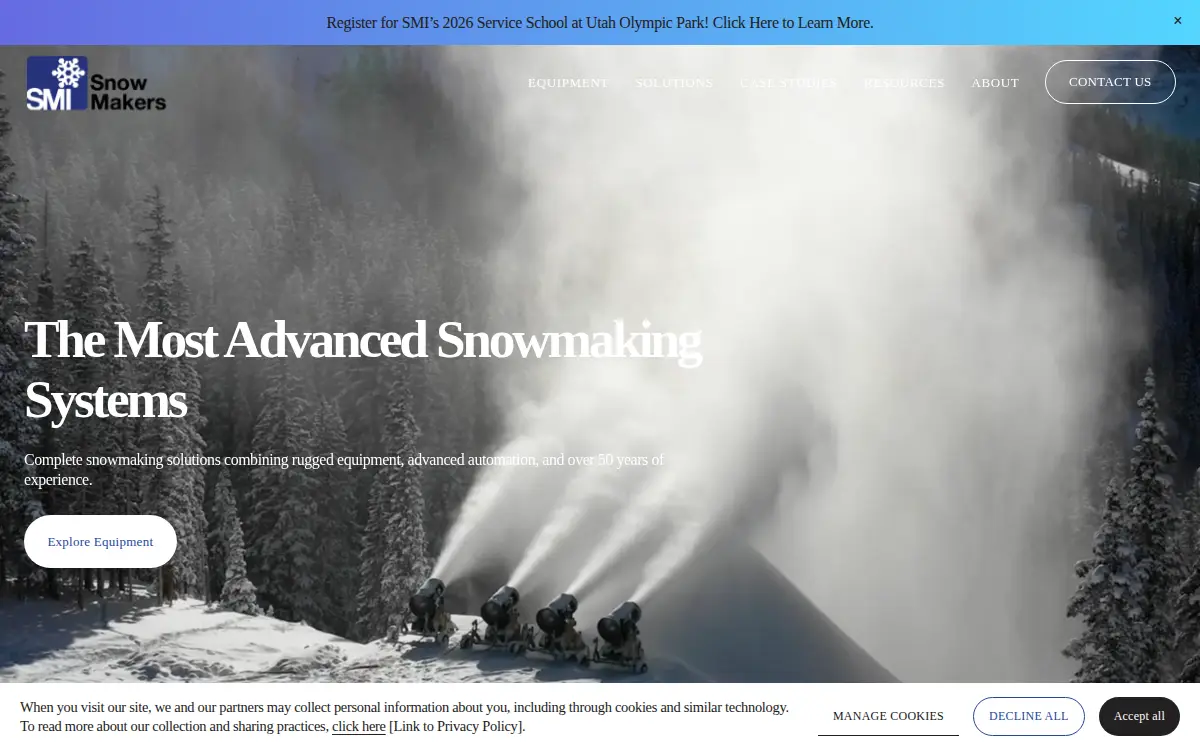 Homepage of Snow Machines INC