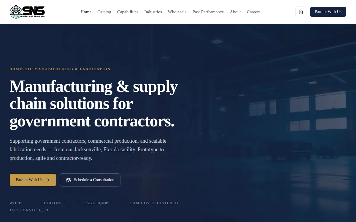 Homepage of Sns Enterprise Group LLC