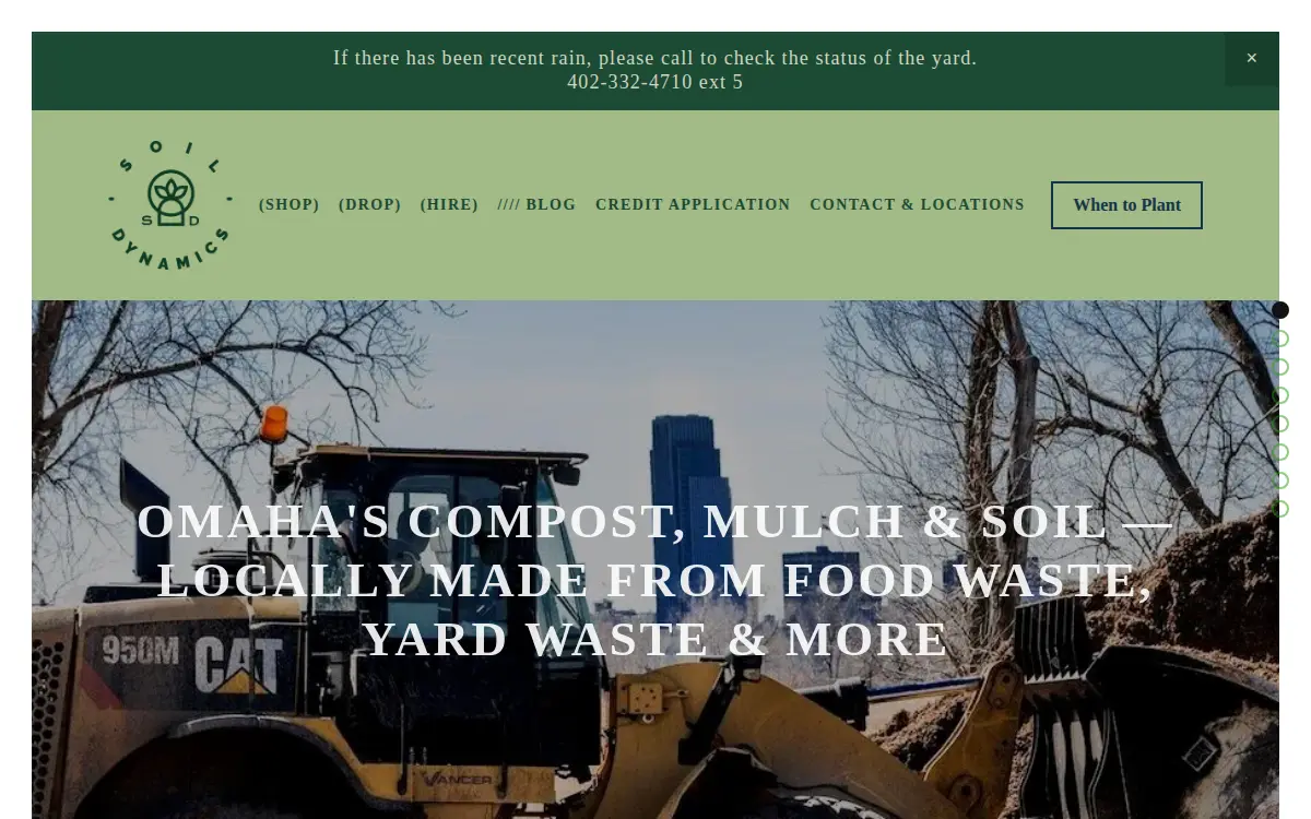 Homepage of Soil Dynamics Composting Farm, INC.