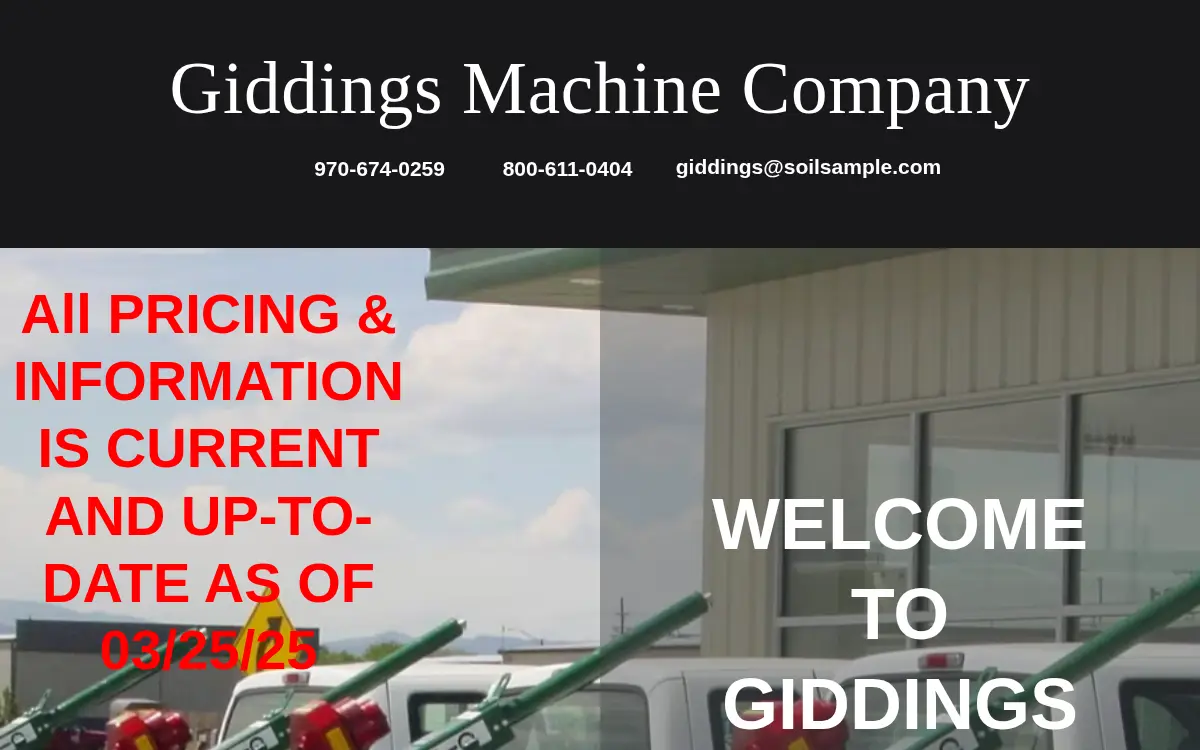 Homepage of Giddings Machine Company