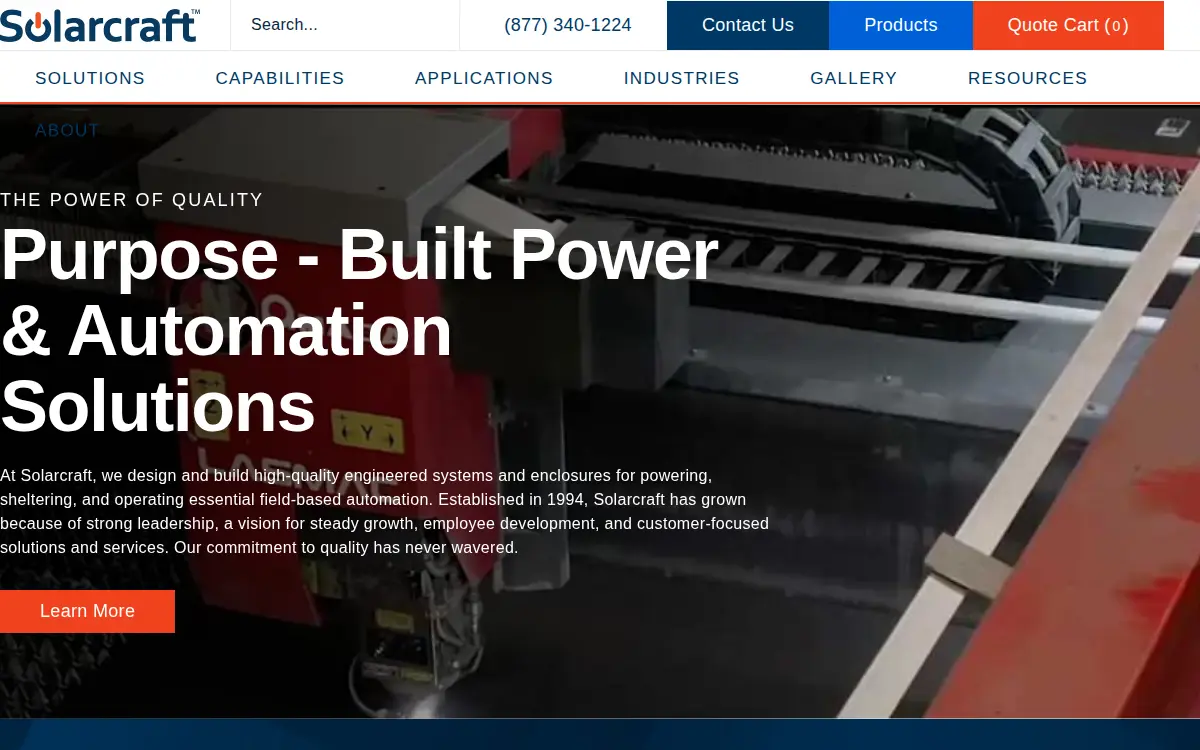 Homepage of Solarcraft, INC.